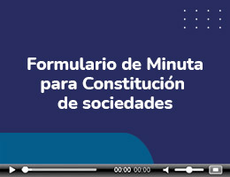 Formulario de Minuta para Constitución de sociedades